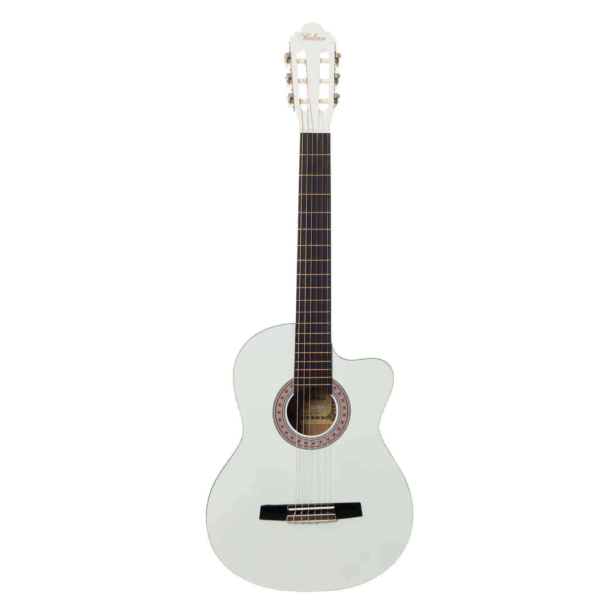 Bolero CB-1 WH CW Kesik Kasa Klasik Gitar- Beyaz