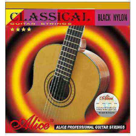 Alice A105-BK Klasik Gitar Takım Tel -Siyah Nylon
