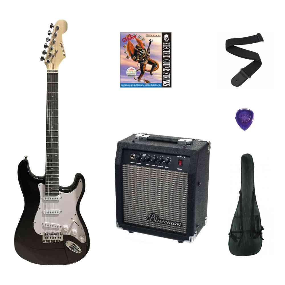 Bolero EG-1 BK Elektro Gitar Set - Tremolo Sunburst