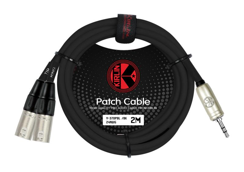 Kirlin Cable Y-370PBL 2MT BK Kablo 3.5 mm - 2 x XLR Erkek Jak